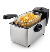 Frituurpan 3 Liter - Friteuse 2000W - RVS Frietpan met Instelbare Temperatuur