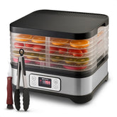 Voedseldroger – 400W Droogautomaat met 5 Lagen (10L) – RVS Droogmachine met LCD Display, 24u Timer & Temperatuurregeling (35–70°C) – Inclusief Accessoires