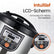 Rijstkoker met Stoomfunctie – 5L – Multicooker met 11 Programma’s – Geschikt als Rice Cooker & Slowcooker – PFAS-vrij – Zwart RVS