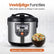 Rijstkoker met Stoomfunctie – 5L – Multicooker met 11 Programma’s – Geschikt als Rice Cooker & Slowcooker – PFAS-vrij – Zwart RVS