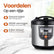 Rijstkoker met Stoomfunctie – 5L – Multicooker met 11 Programma’s – Geschikt als Rice Cooker & Slowcooker – PFAS-vrij – Zwart RVS