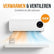 2-in-1 Ventilator en Verwarming 2000W – Wandgemonteerde Ventilatorkachel met Timer, Thermostaat en Afstandsbediening – Energiezuinig model
