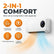2-in-1 Ventilator en Verwarming 2000W – Wandgemonteerde Ventilatorkachel met Timer, Thermostaat en Afstandsbediening – Energiezuinig model