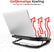 Universele Laptop Cooler met 4 krachtige ventilatoren - Verstelbaar - Tot 17 inch - Laptop standaard - Cooling pad