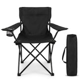 Campingstoel Opvouwbaar - Vouwstoel voor Camping - Strandstoel Lichtgewicht met Bekerhouder - Visstoel - Klapstoel Buiten - Incl. Draagtas - 100 kg