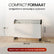 Convectorkachel 2000W – Compacte & Snelle Elektrische Verwarming – 3 Warmtestanden – Traploze Thermostaat – Oververhittingsbeveiliging – 53,5 cm – Wit