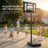 Basketbalpaal met Bord - Verstelbare Basketbalring van 150 tot 210 cm - Verrijdbaar met Transportwielen - Basketbal Inbegrepen