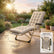 Ligstoel Tuin - Opvouwbare Verstelbare Tuinstoel - 3 Standen - Relaxstoel met Hoofdsteun - 120 kg Belasting - Beige