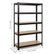 Stellingkast Metaal Zwart – 5-Laags Opbergrek 150x75x30 cm – Magazijnkwaliteit voor Garage en Werkplaats