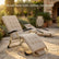 Ligstoel Tuin - Opvouwbare Verstelbare Tuinstoel - 3 Standen - Relaxstoel met Hoofdsteun - 120 kg Belasting - Beige