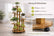 Plantenrek 6 Etages met Wielen – Houten Bloemenstandaard voor 7 Planten – Verrijdbaar & Ruimtebesparend