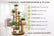 Plantenrek 6 Etages met Wielen – Houten Bloemenstandaard voor 7 Planten – Verrijdbaar & Ruimtebesparend