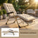 Ligstoel Tuin - Opvouwbare Verstelbare Tuinstoel - 3 Standen - Relaxstoel met Hoofdsteun - 120 kg Belasting - Beige