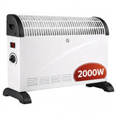 Convectorkachel 2000W – Compacte & Snelle Elektrische Verwarming – 3 Warmtestanden – Traploze Thermostaat – Oververhittingsbeveiliging – 53,5 cm – Wit