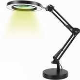 YE® Bureaulamp met Geïntegreerde LED Verlichting - 3x Vergroting - Tafelklem - Dimbaar met 10 Lichtniveaus - 360° Flexibele Arm - Inclusief USB-Stroomaansluiting - Ideaal voor Hobbywerk, Diamond Painting, Borduren & Solderen