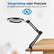 YE® Bureaulamp met Geïntegreerde LED Verlichting - 3x Vergroting - Tafelklem - Dimbaar met 10 Lichtniveaus - 360° Flexibele Arm - Inclusief USB-Stroomaansluiting - Ideaal voor Hobbywerk, Diamond Painting, Borduren & Solderen