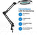 YE® Bureaulamp met Geïntegreerde LED Verlichting - 3x Vergroting - Tafelklem - Dimbaar met 10 Lichtniveaus - 360° Flexibele Arm - Inclusief USB-Stroomaansluiting - Ideaal voor Hobbywerk, Diamond Painting, Borduren & Solderen