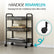 Keukentrolley op Wieltjes – 3 Laags – Metaal – Zwart – Kitchen Organizer – Met Haken – Verrijdbaar & Stevig