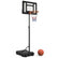 Basketbalpaal met Bord - Verstelbare Basketbalring van 150 tot 210 cm - Verrijdbaar met Transportwielen - Basketbal Inbegrepen