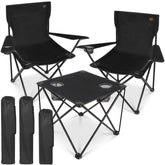 Campingstoel Set met Tafel - Opvouwbare Vouwstoel - 2 Stoelen - Strandstoel - Visstoel - Inclusief Draagtas